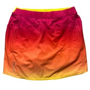 RLX Ralph Lauren Ombre‎ Pink Orange Yellow Athletic Skirt Shorts Women's Small
